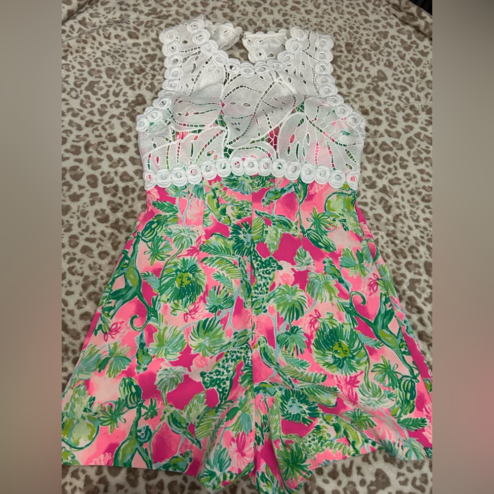 Lilly Pulitzer Vibrant Pink and Green Dress